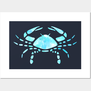 Crab Watercolor Posters and Art